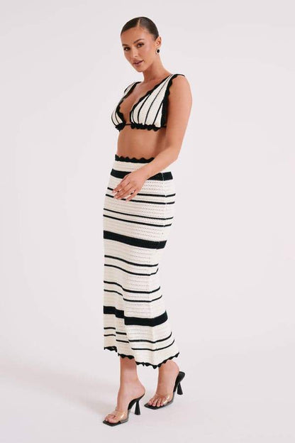 Conjunto de rayas de crochet Sandra
