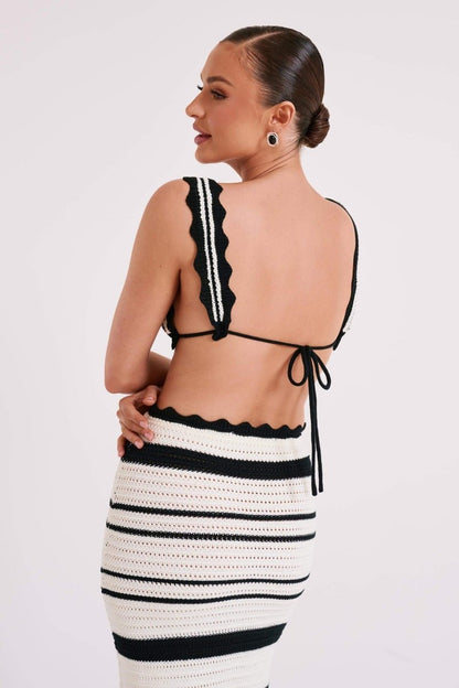 Conjunto de rayas de crochet Sandra