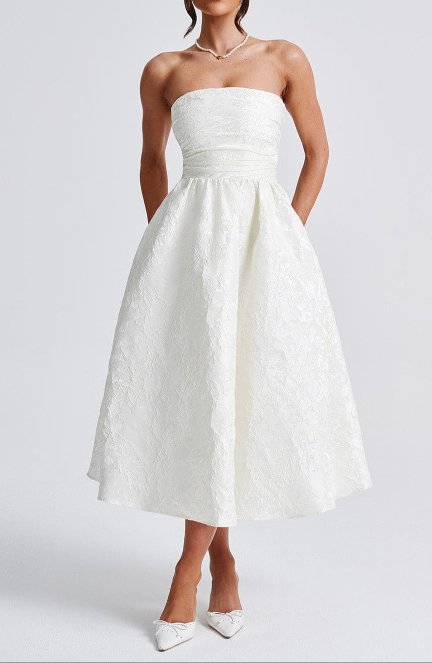 Lara Midi Dress - Ivory