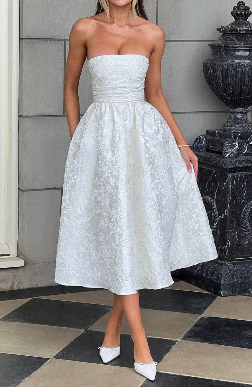 Lara Midi Dress - Ivory