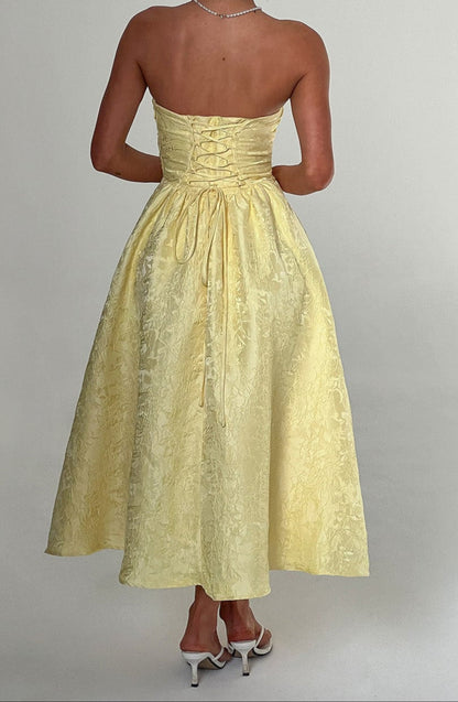 Emily Midi Dress - Lemon