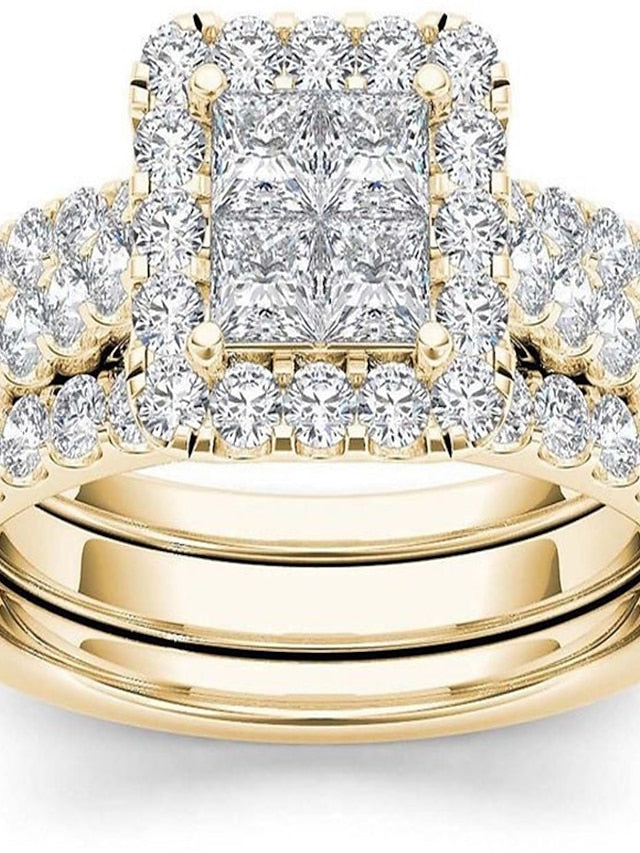 1PC Ring For AAA Cubic Zirconia Party Evening Street Gift Alloy for Women