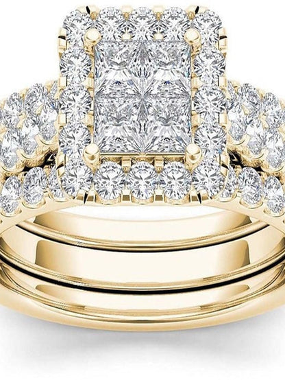 1PC Ring For AAA Cubic Zirconia Party Evening Street Gift Alloy for Women