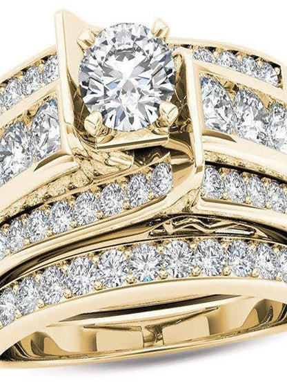 1PC Ring For AAA Cubic Zirconia Party Evening Street Gift Alloy for Women