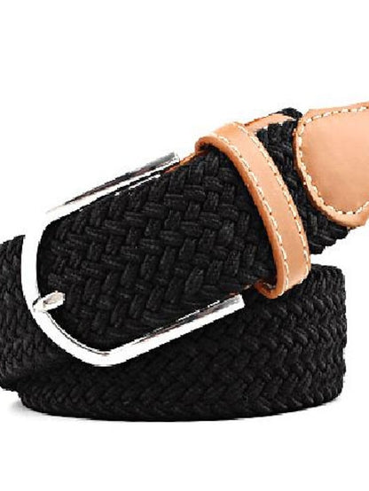 Belt Canvas leather Black And White Blue and White Blue white red Black rice coffee Black Waist Belt Street Casual Color Block / Spring / Summer / Winter for Women