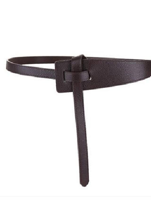Wide Belt Party Street Dailywear Daily Black White Belt Pure Color Red Brown Khaki Fall Winter for Women