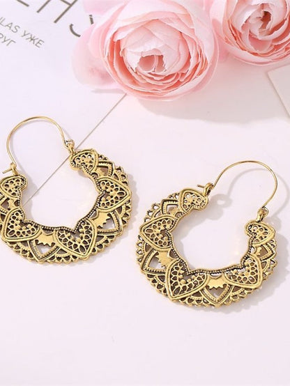 1 Pair Drop Earrings Dangle Earrings For Alloy Hollow Out Totem Series Petal for Women