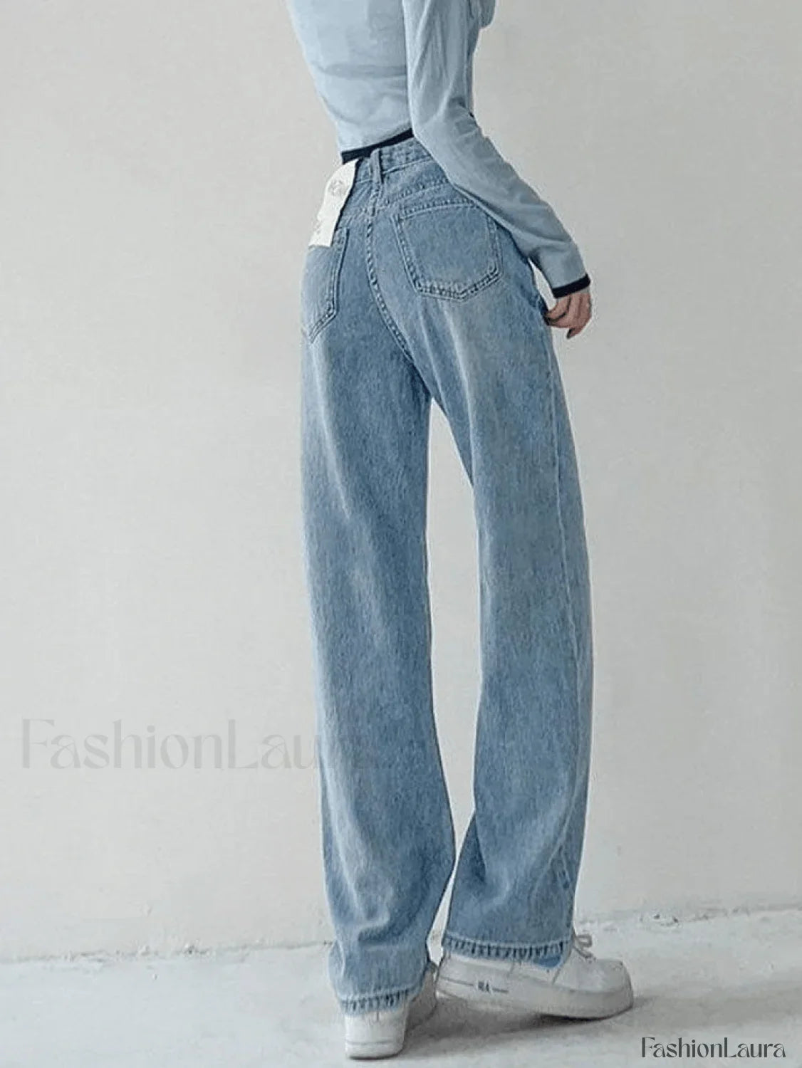 Seam Detail Washed Boyfriend Jeans