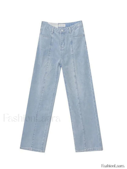 Seam Detail Washed Boyfriend Jeans