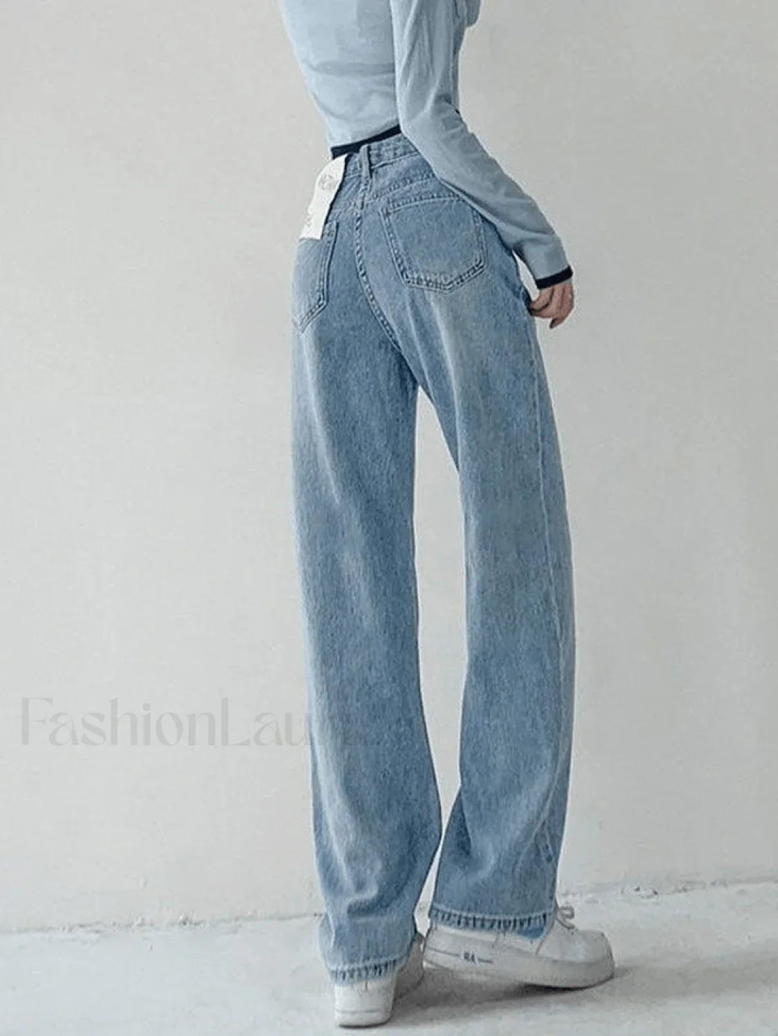 Seam Detail Washed Boyfriend Jeans