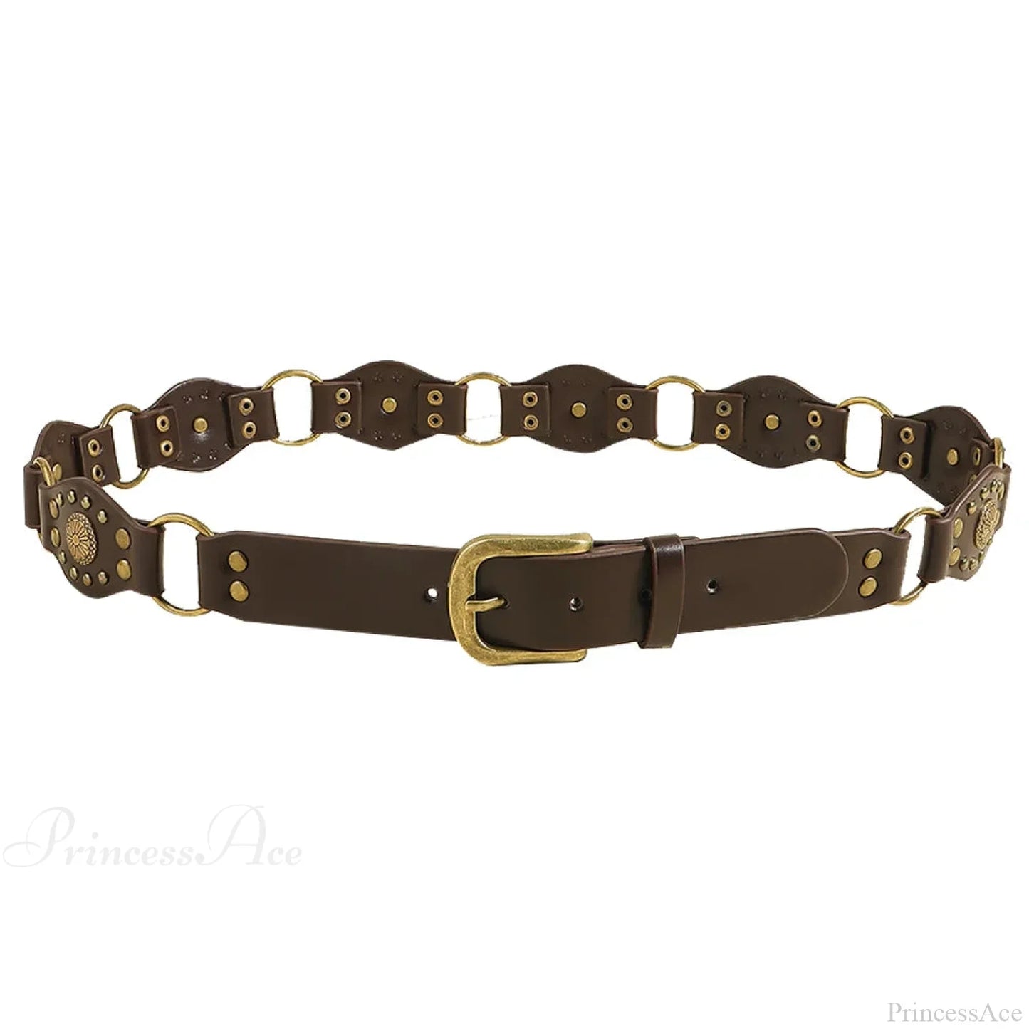 Seasoning Female Gothic Rivet Slim-Fit Belt