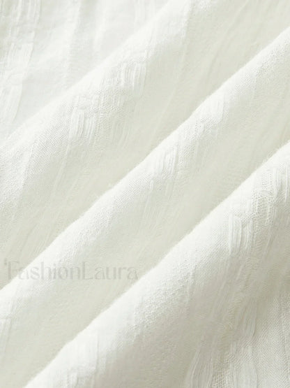 Semi-Sheer Solid Square Neckline Short Dress