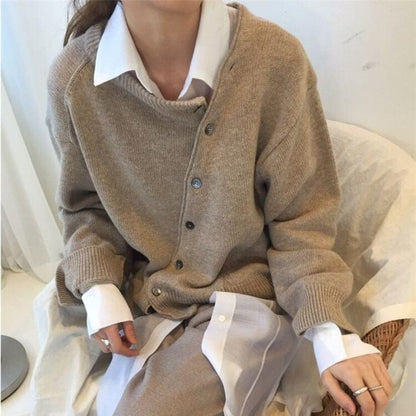 Cárdigan asimétrico con botones para mujer | Ideal para el día a día