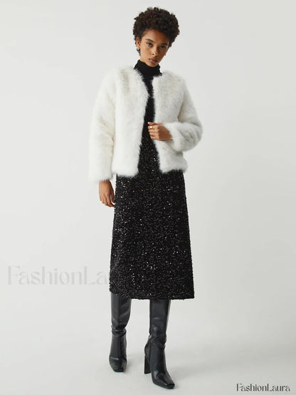 Sequined Charming Midi Skirt