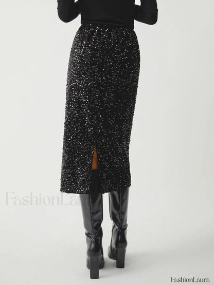 Sequined Charming Midi Skirt