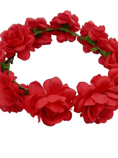 1PC Flower Headbands Hair Ring For Outdoor Holiday Beach Fabric for Women