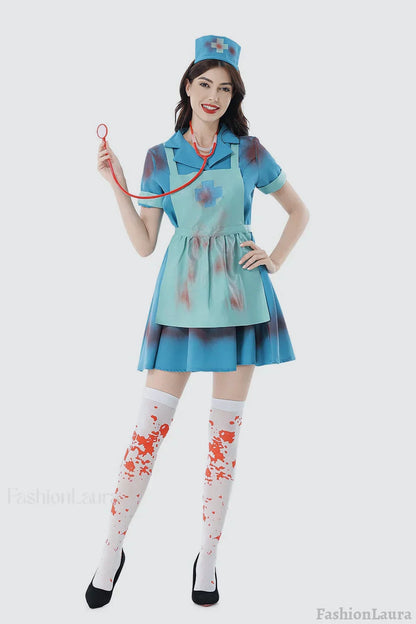 Sexy Bloody Nurse Halloween Dress