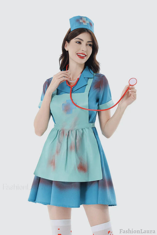 Sexy Bloody Nurse Halloween Dress