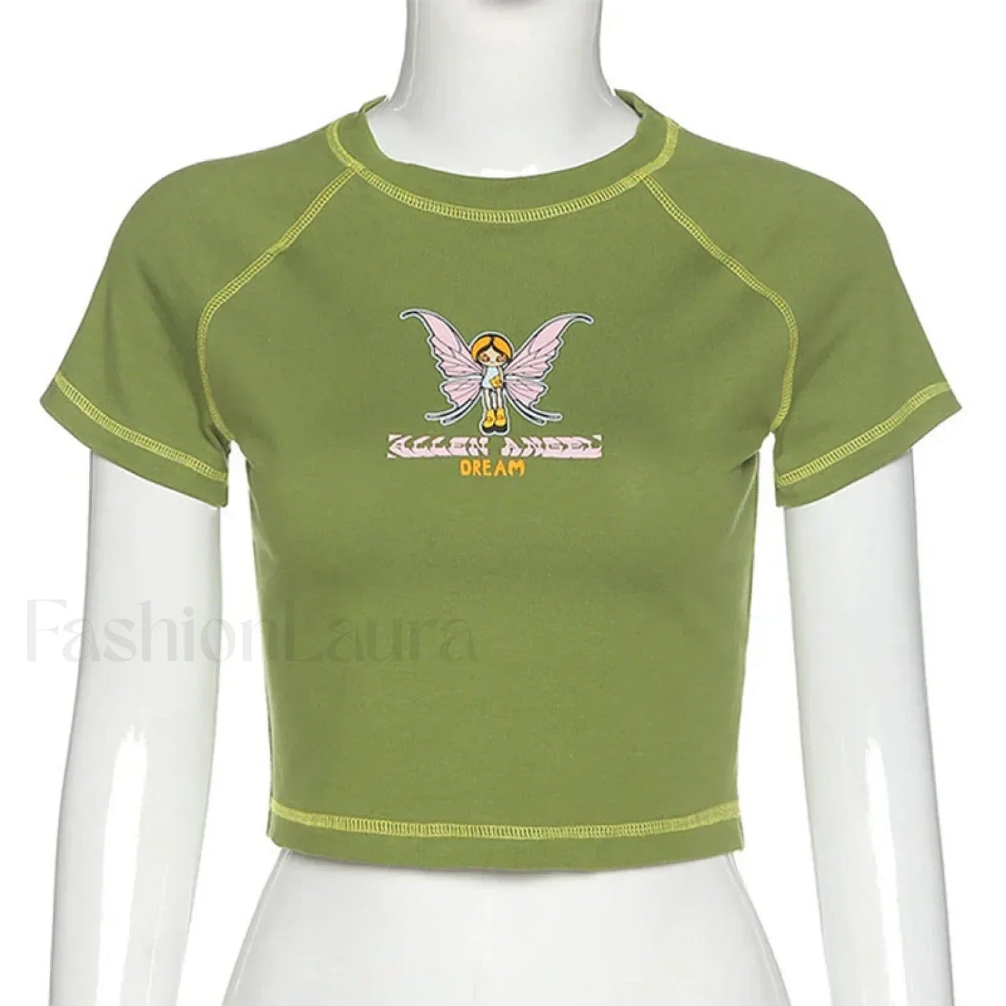 Sexy V-neck Polo Neck Short Sleeve Tee