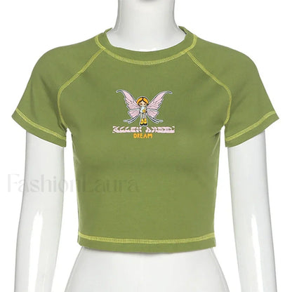 Sexy V-neck Polo Neck Short Sleeve Tee