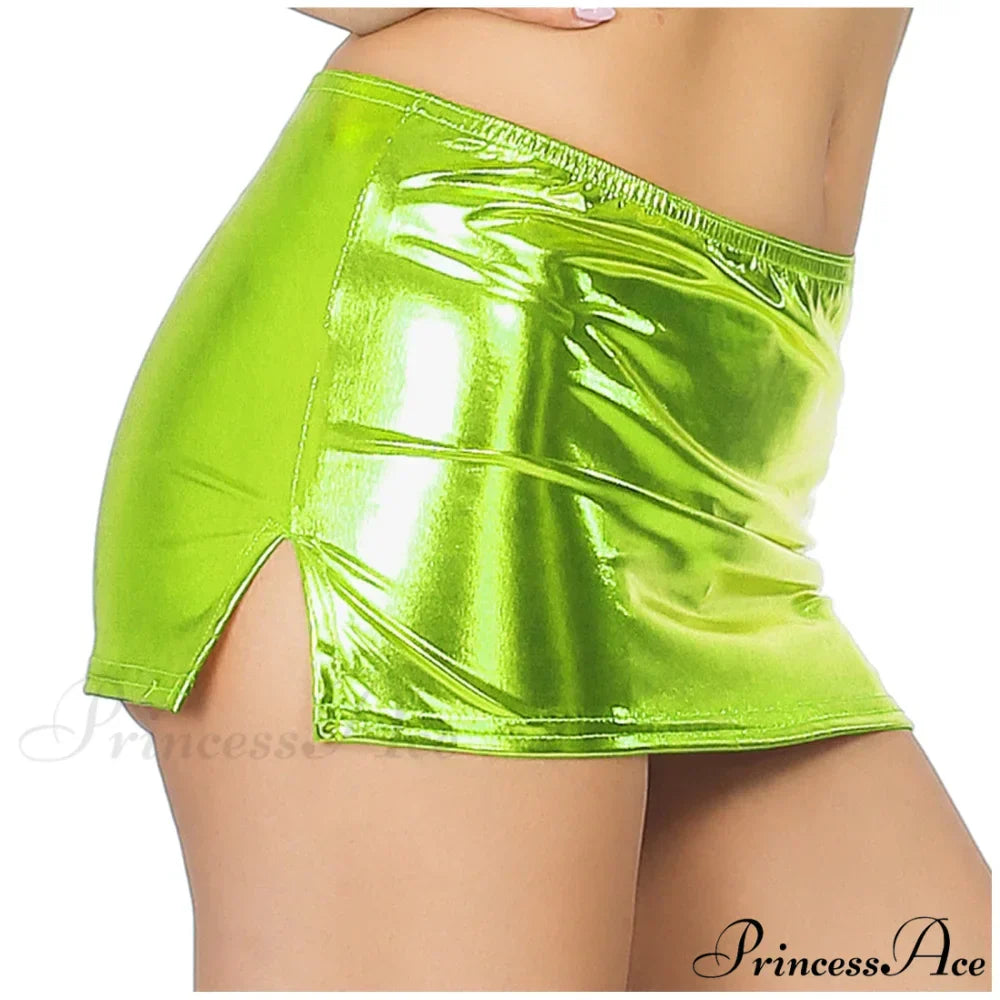 Sexy Wetlook Mini Club Party Skirt