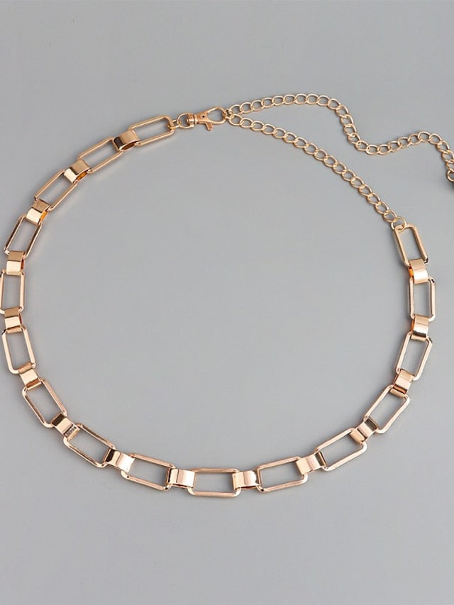 Chain Belt Metal Chain Metal Bucke Charm Pendent Casual Party Daily Gold for Women