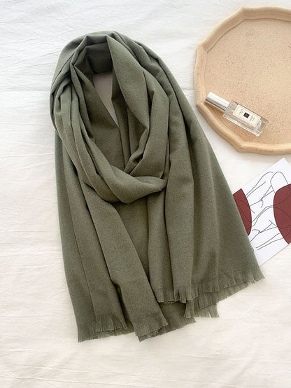 Shawls & Wraps Party Black Scarf Pure Color / Basic / Red / Fall / Winter / Imitation Cashmere for Women