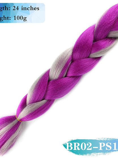 foreign trade wig big braid color gradient color chemical fiber african big braid high temperature silk dirty braid wig braided hair extension for Women