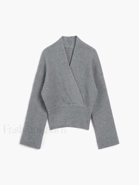 She's Effortless Graceful Wrap Sweater