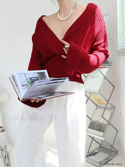 She's Effortless Graceful Wrap Sweater
