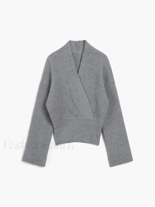 She's Effortless Wrap Sweater