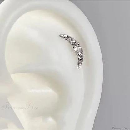 Shiny Saturn 316L Stainless Steel Stud Earring