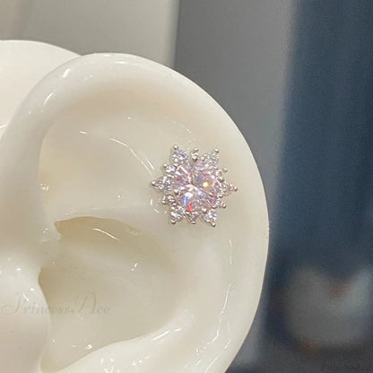 Shiny Saturn 316L Stainless Steel Stud Earring