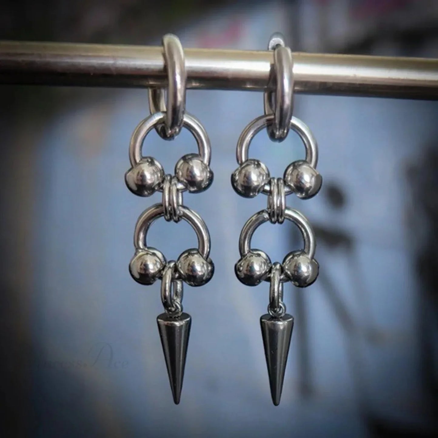 Shiny Saturn 316L Stainless Steel Stud Earring