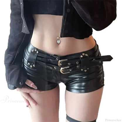 Side Zipper Splicing Ultra Short