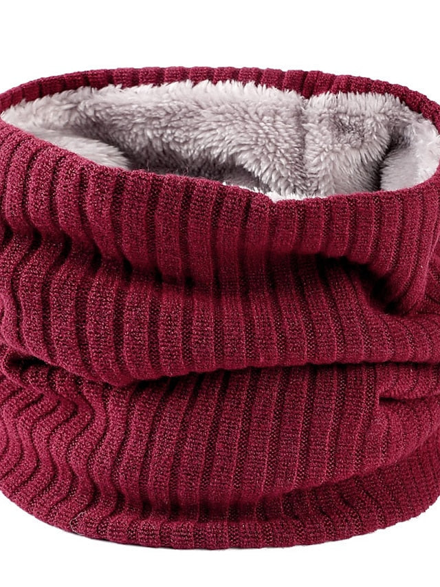 Infinity Scarf Party Black Scarf Pure Color Red Khaki Fall Winter Unisex for Women
