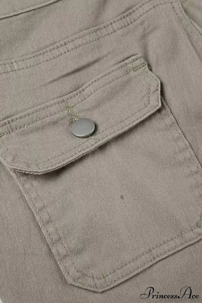 Skinny Low Rise Vintage Bootcut Cargo Pants