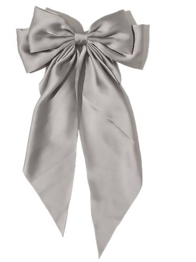 1 PC Big Hair Bows for Women 6 inch Cute Hair Clips Bows Clips for Girls Ribbon Hair Barrettes Satin Polished Bowknot Hair Accessories for Women Ladies for Women