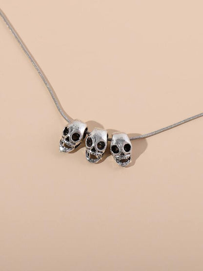 Skull Charm Necklace for Women