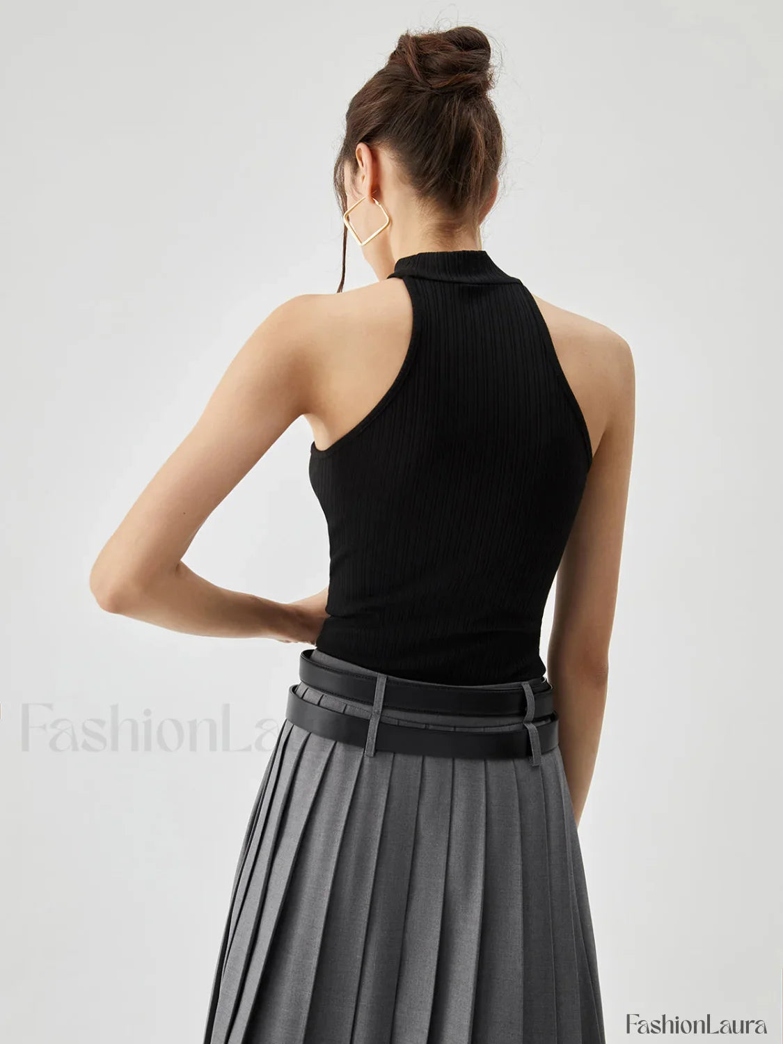Slinky Solid Graceful Halter Top