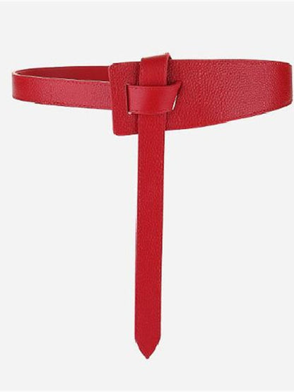 Wide Belt Party Street Dailywear Daily Black White Belt Pure Color Red Brown Khaki Fall Winter for Women