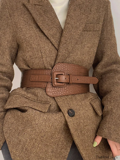 Snakeskin Charming Leather Belt