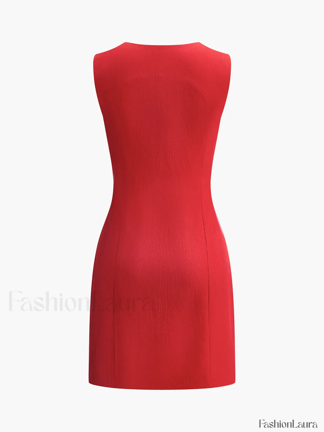 Snug V-Neck Sleeveless Short Dress