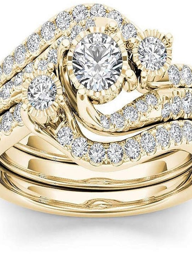 1PC Ring For AAA Cubic Zirconia Party Evening Street Gift Alloy for Women