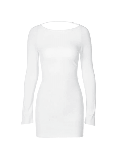Solid Color Slim Dress