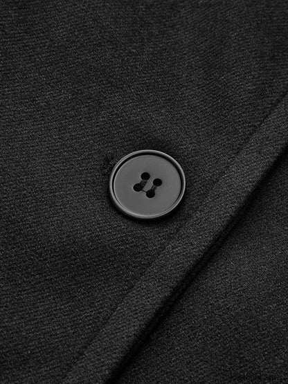 Solid Oversized Pocket Button Coat