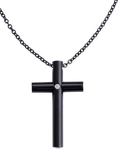 Solitaire Diamond Cross Pendant for Women