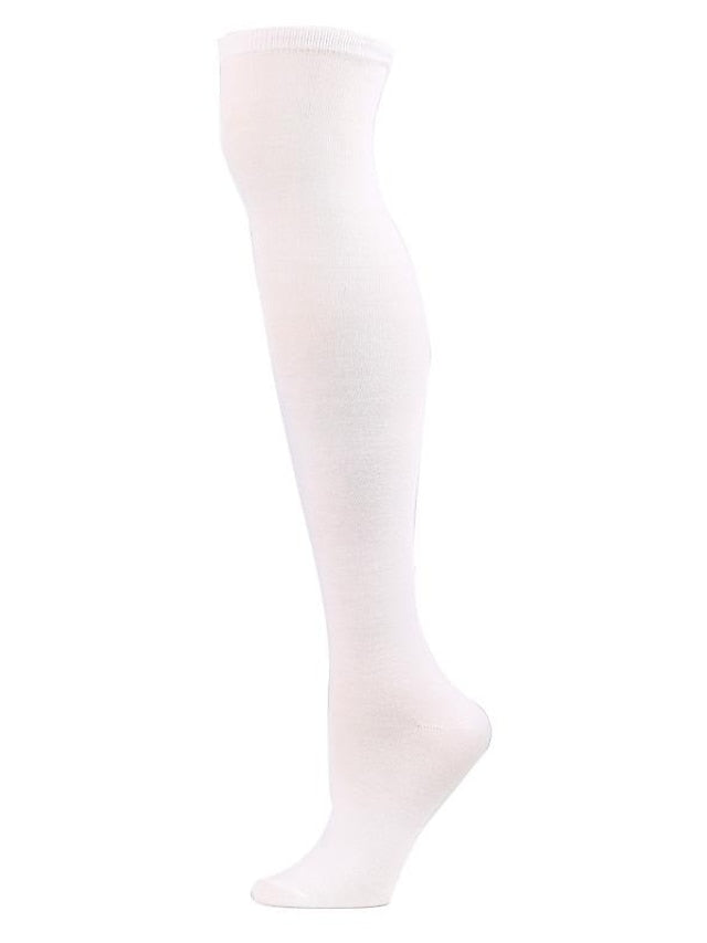 Knee High Socks Outdoor Home Daily Solid Color Polyester Spandex Basic Classic Warm Casual 1 Pair for Women