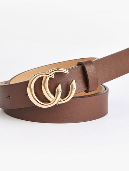 Unisex PU Buckle Belt PU Leather Metal Bucke Eyelet Casual Classic Party Daily White Black Brown Coffee for Women