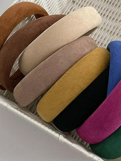 1PC Girls' Headbands Headband For Daily Classic Fabric 3# Rose Red 2#Beige 12# purple for Women